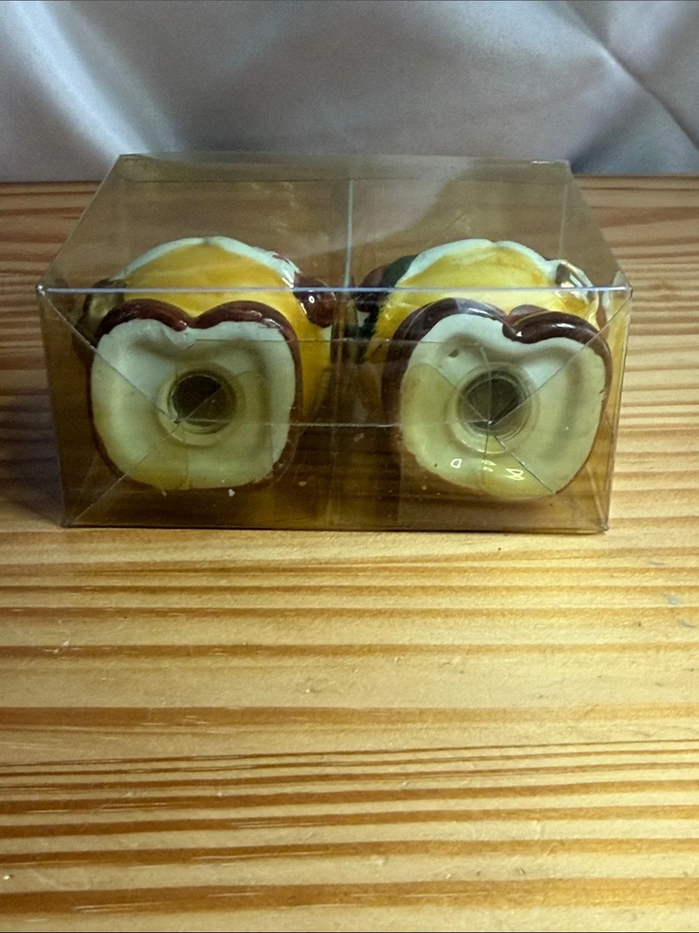 Vintage Christmas Teddy Bear Salt & Pepper Shakers Set NIB 3.75